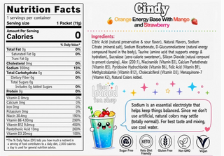 The Loaded Tea Shop Cindy energy drink mix packet