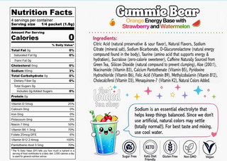 The Loaded Tea Shop Gummie Bear energy drink mix packet