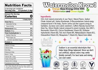The Loaded Tea Shop Watermelon Krawl energy drink mix packet