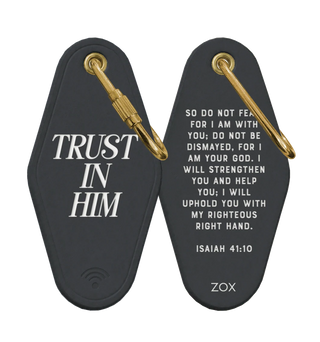 Zox Trust in Him Bible Verse Keychain