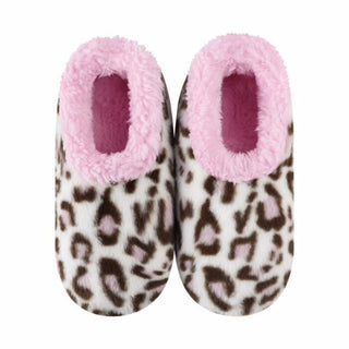 Snoozies Spot On Pink Leopard Slippers