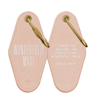 Zox Wonderfully Made Bible Verse Keychain