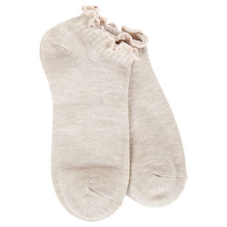 World's Softest Socks Weekend Low Ruffle Heather Oatmeal