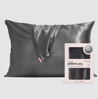 Kitsch Satin Pillowcase Standard Size Charcoal