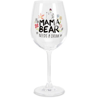 Love You More Wine Glass