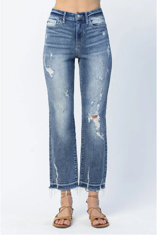 Judy Blue Released Hem Ankle Straight 82436