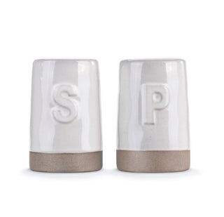 Stoneware Salt & Pepper Set White