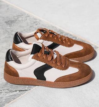Corkys Spoiler Alert Lace Up Sneakers Tan Combo