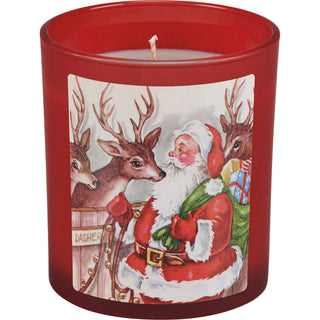 Santa’s Reindeer Evergreen Candle Style 2
