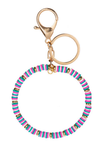 Bangle Bracelet Key Ring Pink