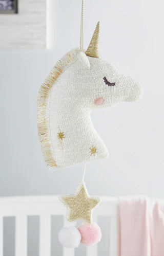 Mudpie Gold Unicorn Music Pull Toy