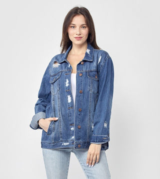 Risen Loose Fit Distressed Jacket