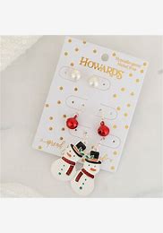 Howard's Holiday Snowman Earring Trio