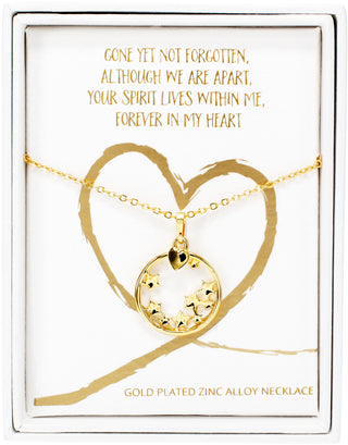 “Forever” Star Memorial Necklace Gold