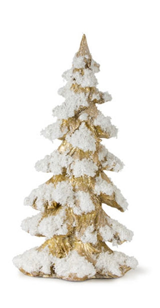 Gold Resin Flocked Tree