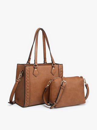 Jen & Co Betsy Crossbody Tote Brown M2344