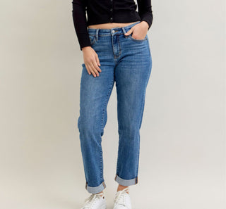 Judy Blue Mid Rise BF Classic Cuffed 82685