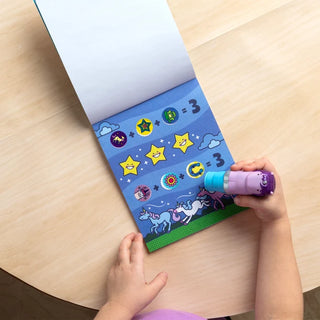 Melissa & Doug Sticker WOW! activity pad and Sprinkles the Purple Unicorn sticker stamper