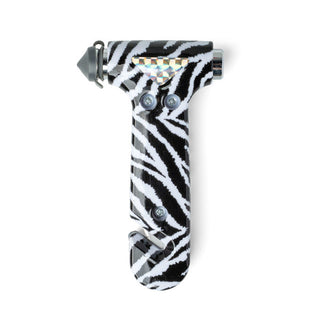 Mayday Charm Alarm 2-in-1 Emergency Escape Hammer Zebra