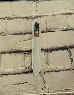 Christmas Glass Nail File Teddy Bear