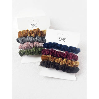 Love and Repeat corduroy scrunchie set, assorted colors, view 4