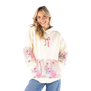 Simply Southern hoodie with embroidered bow detail