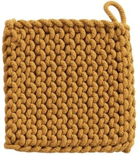 8” Square Crochet Cotton Potholder