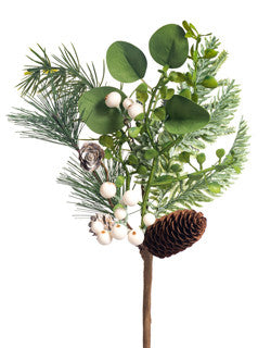 Pine Pick w/Berries 12”