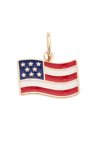 Canvas Style Charmed American Flag Charm