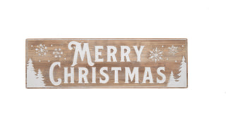 Wood Carved Merry Christmas Wall Decor