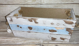 Wooden Crate w/Chalkboard & Rope Handles Large