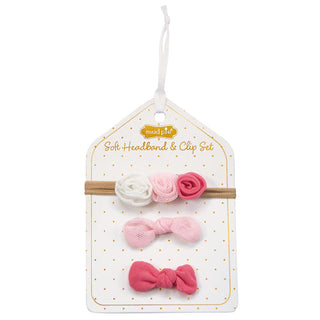 Mudpie Mesh Flower Headband & Clips
