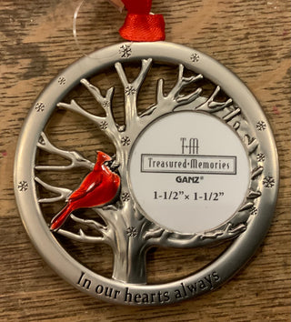 Cardinal Memorial Frame Ornament