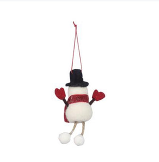 Wool Felt Snowman Ornament