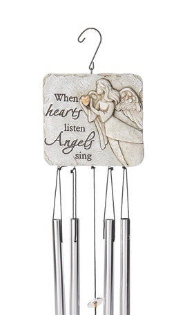 Angel Pebble Memorial Chime When Hearts Listen