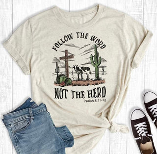 Rebel Rose Follow the Herd Cream Graphic