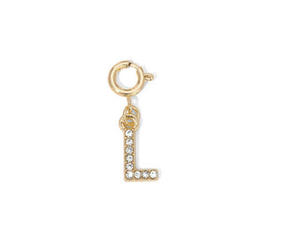 My Fun Colors Rhinestone Initial Gold L
