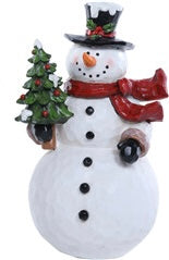 Resin Carved Snowman Figurine