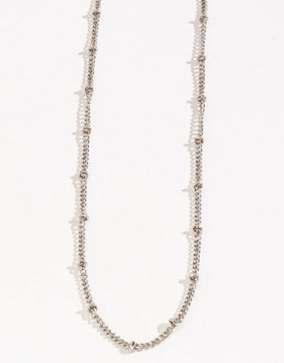 Layer Me 16 in 3mm Bead Chain Necklace Silver