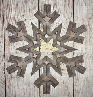 Wooden Snowflake Wall Decor Small