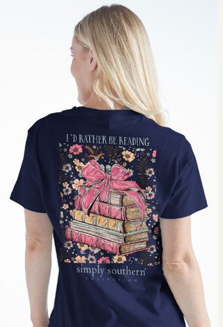 Simply Southern Short Sleeve Tee Read Navy