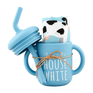 Mudpie Bib & Cup Set Farm Boy