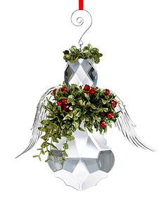 Kissing Krystal Mistletoe Angel Ornament