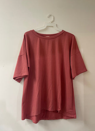 Sew In Love French Terry Short Sleeve Dusty Mauve