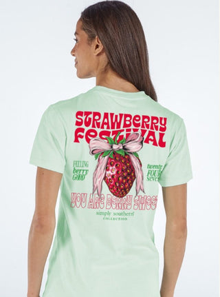 Simply Southern Short Sleeve Tee Strawberry Mint