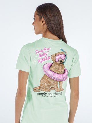 Simply Southern Short Sleeve Tee Paws Mint