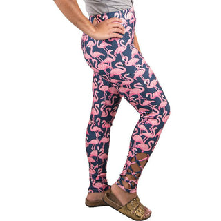 Simply Southern YOUTH Leggings Flamingo O/S