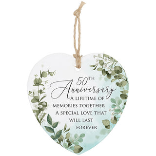 50th Anniversary Heart Ornament
