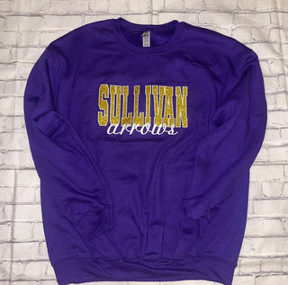 Midwest Tees Sullivan Arrows Embroidered Crewneck