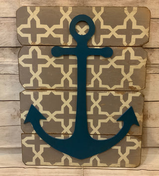 Blue Anchor Wall Decor